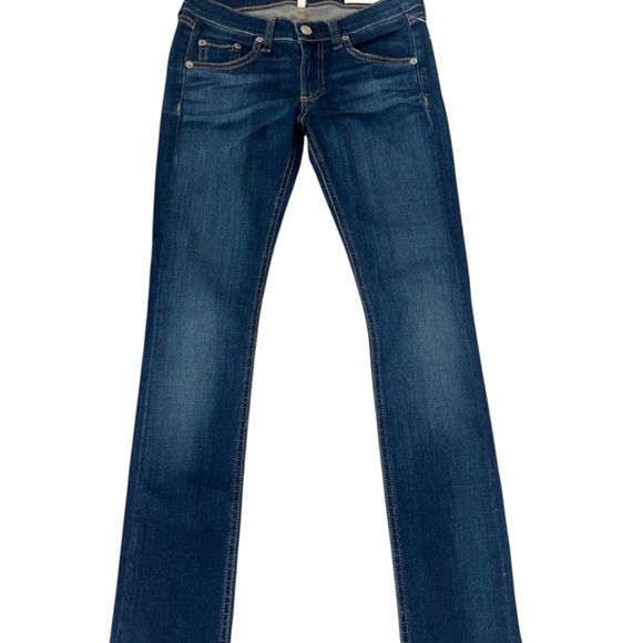 Rag & Bone Orson Skinny Capri Jeans Dark Wash Raw Hem Size 24 NWT - Picture 2 of 16